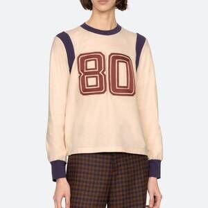 NEW SEA arissa graphic long sleeve tee in multi